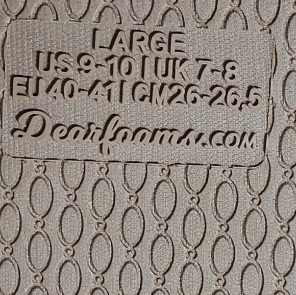 NWT Dearfoams Indoor Outdoor Memory Foam Slippers Size 9 - 10 - Picture 7 of 13